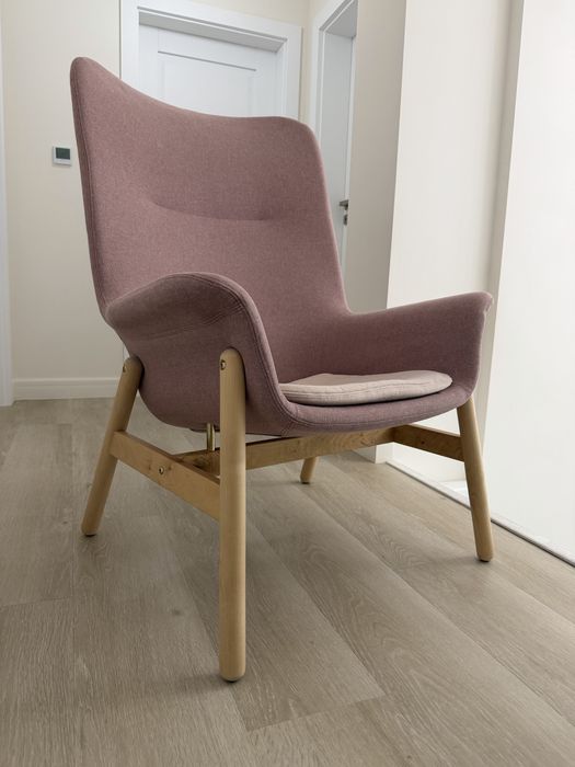 Fotoliu VEBDO Ikea , roz-maro deschis