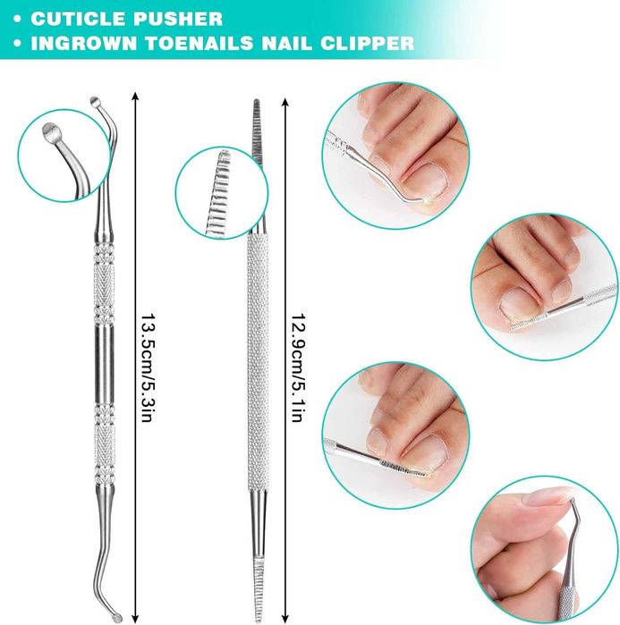 Сет за нокти, грижа за нокти, 10 части, неръждаема стомана