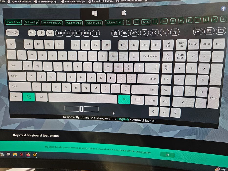 Tastatura Cherry alb stare buna