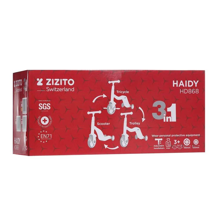 Детско колело haidy 3 в 1 – Розов