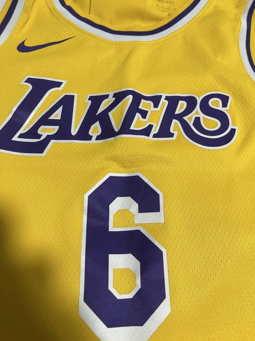 NIKE!! Maieu basket Nike Lakers Lebron James galben