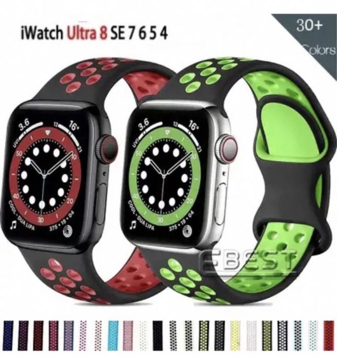 Curea Husa Silicon Catifea Perforata Gauri Incarcator Ceas Apple Watch