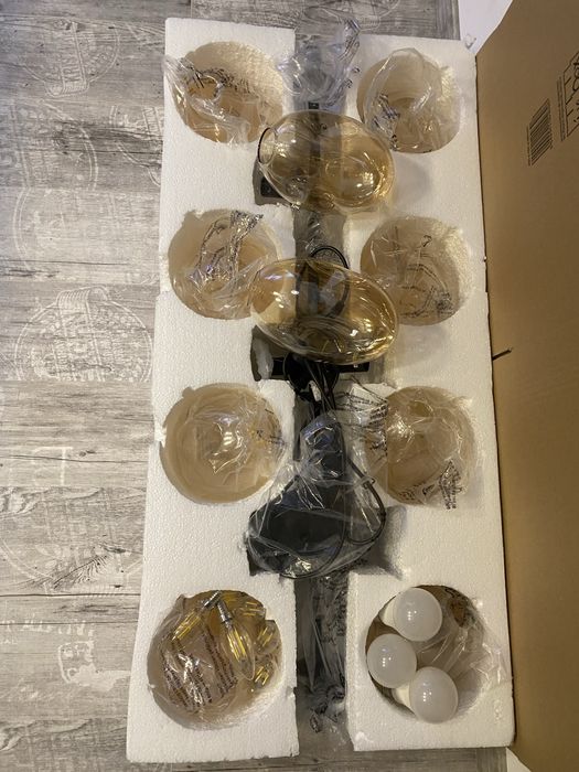 Lustra 6 globuri 120 cm lungime
