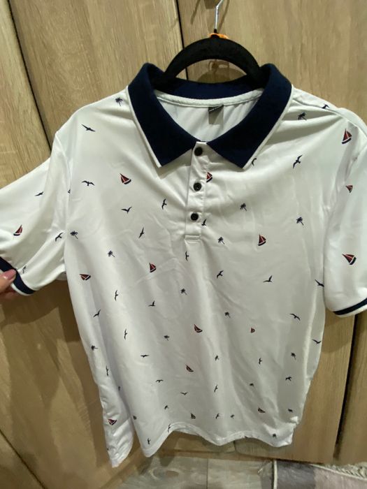 НОВА мъжка тениска с яка