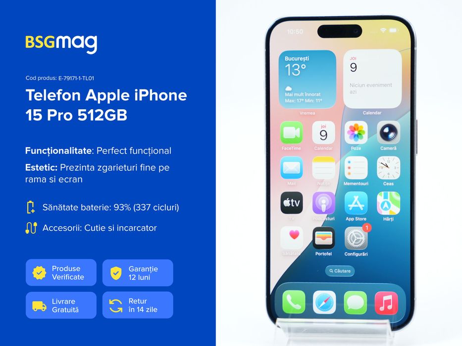 Telefon Apple iPhone 15 Pro 512GB - BSGmag