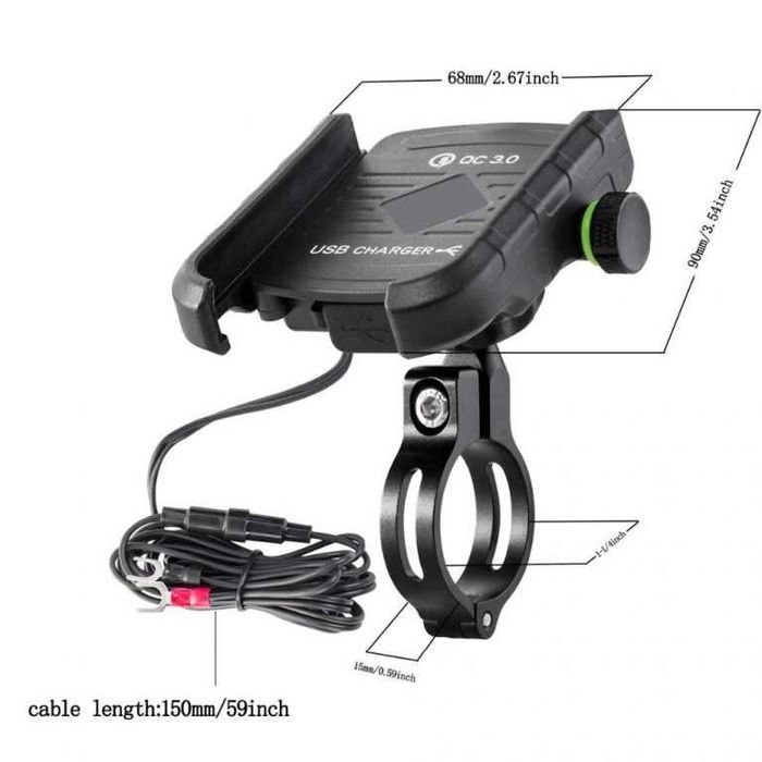 Suport telefon PH-06, motocicleta, bicicleta, trotineta, waze, maps