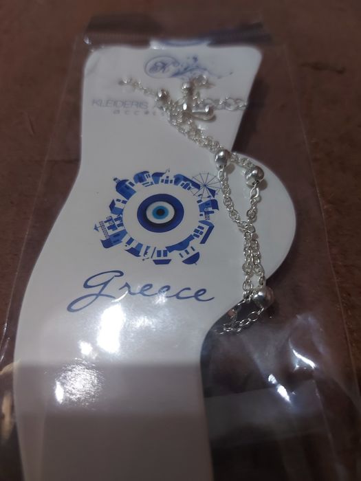 Bratara de picior argintie (Nouă, cu etichetă)