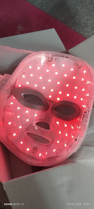 mască facială cu LED Fototerapie