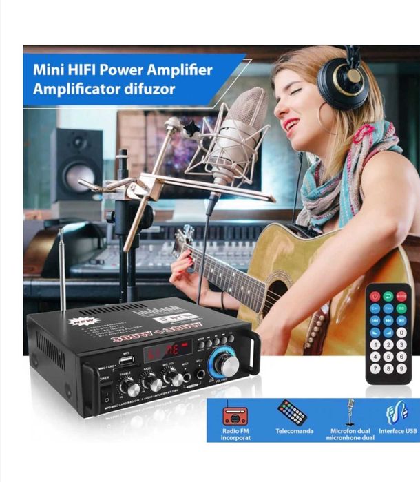 !!!БЕЗПЛАТНА ДОСТАВКА!!! Аудио усилвател за кола 12v Домашен и на ток