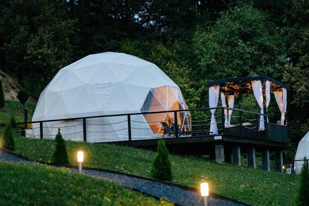 Cort glamping de lux 38.5m2 complet NOU/ oferta /promotie /casa mobila