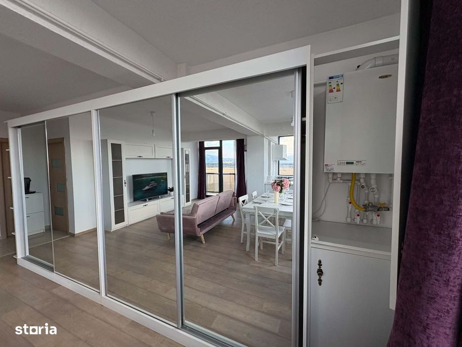 Apartament modern de 3 camere cu balcon și priveliște către munti