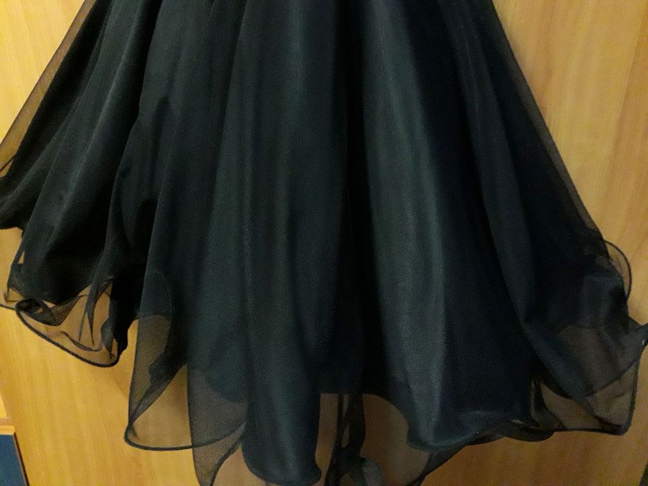 Rochie Gală bej crem/negru