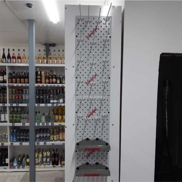 Teshilgan panel, перфопанель, do'konda ilgaklar uchun panel