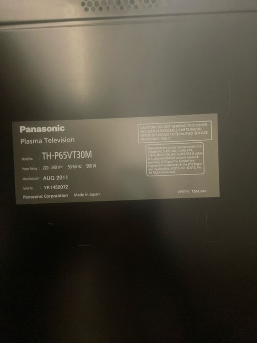 Телевизор Panasonic экран не работает можно отремонтировать большой