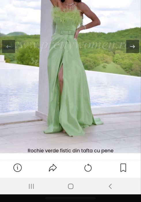 Rochie ocazie din tafta, marimea 40, purtata o singura data