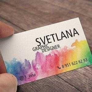 Vizitka — relyefli embossing, tez va sifatli