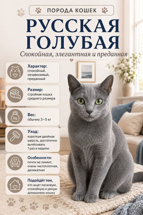 Котенок Русская голубая