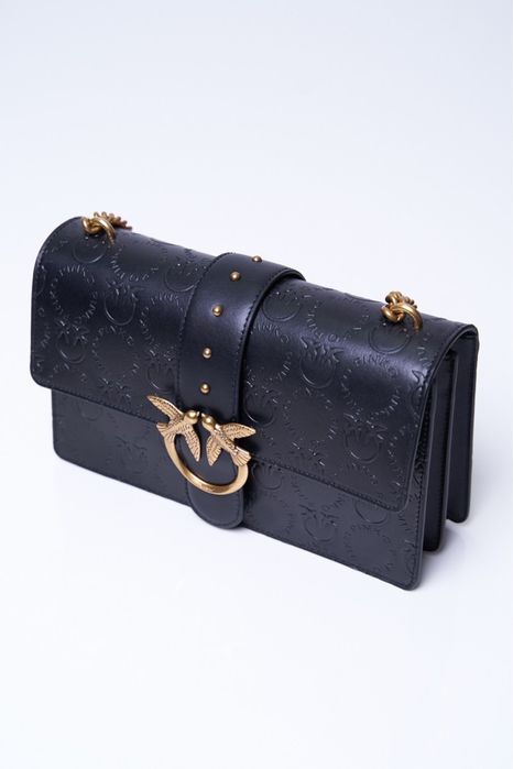 PINKO оригинална чанта от естествена кожа с кутия и противопрахова