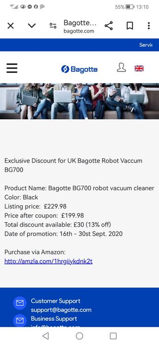 Прахусмукачка робот Bagote BG 700