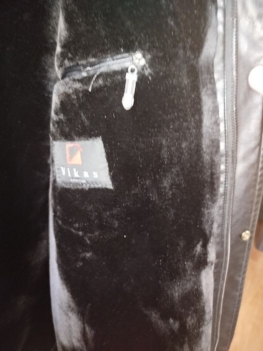 Кожаная куртка с мехом