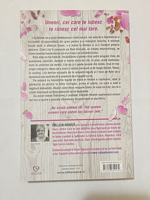 Carte "Totul se termină cu noi" de Colleen Hoover