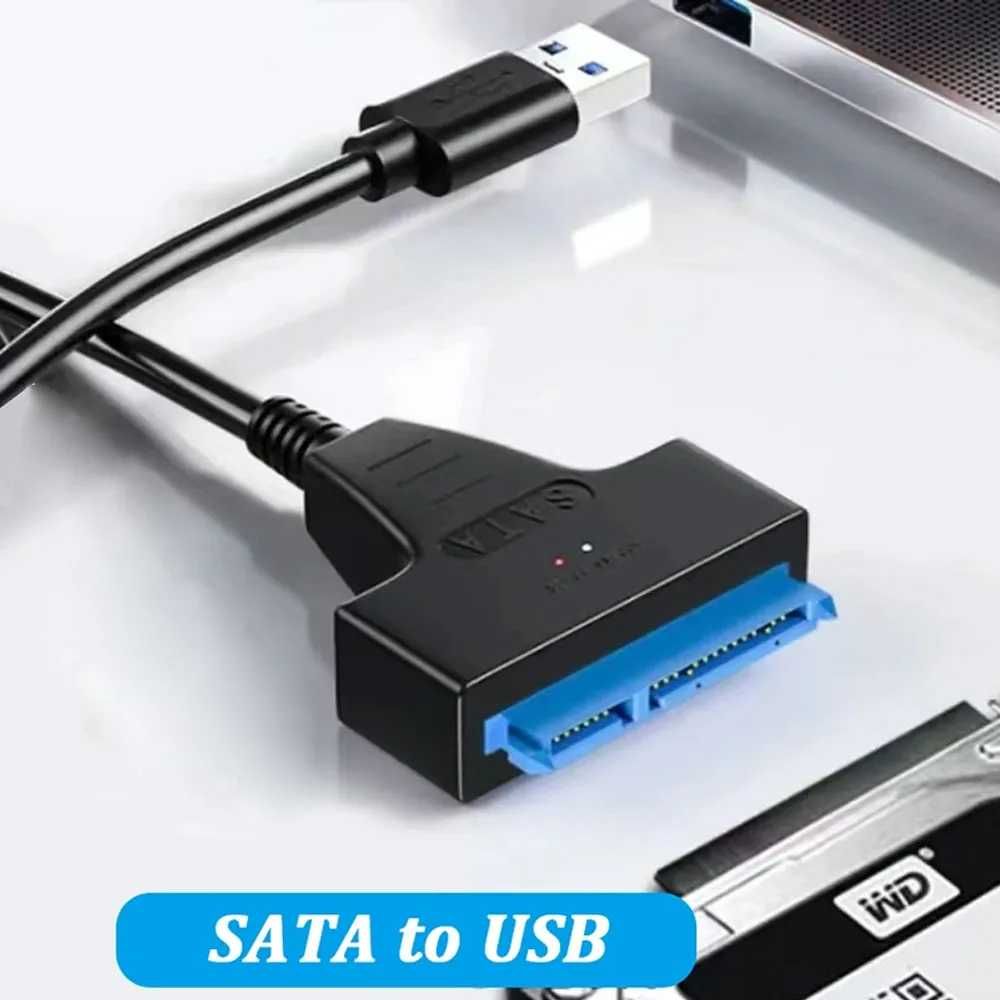 Переходник адаптер SATA to USB USB3.0 на SATA, жёсткий диск, HDD, SSD ...