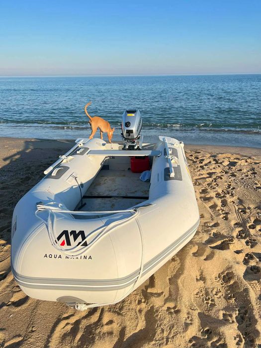 Продавам надуваема лодка AQUA MARINA с бензинов двигател Honda BF6DH