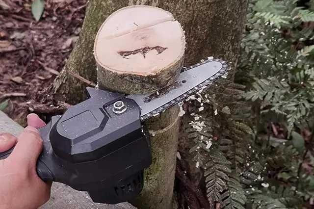 Мини верижен трион F Easy D 550W 24V Батерия и зарядно резачка