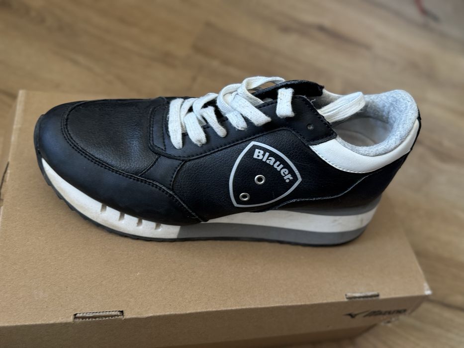 Adidasi Blauer Negru cu Alb