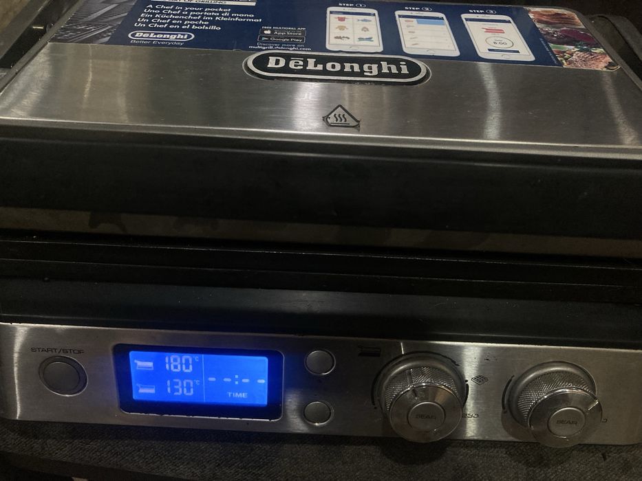 Гриль Delonghi MultiGrill CGH1012D черный, серебристый