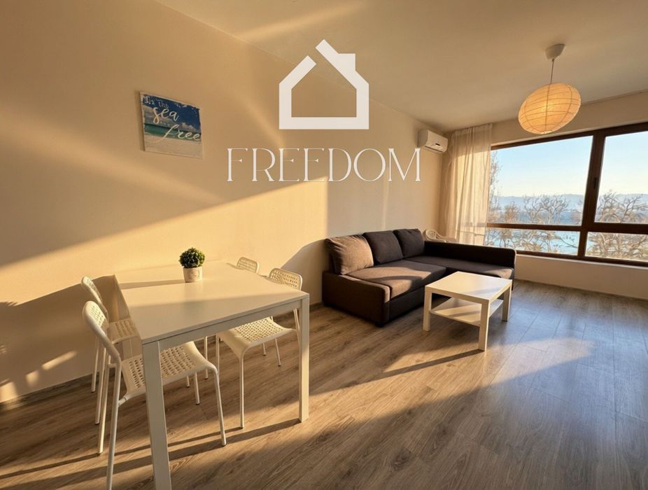 Двустаен апартамент с морска панорама, Варна, South Bay