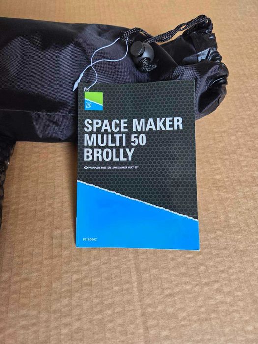 Риболовен чадър „Preston Space Maker Multi 50 Brolly“, с оригинален калъф и принадлежности