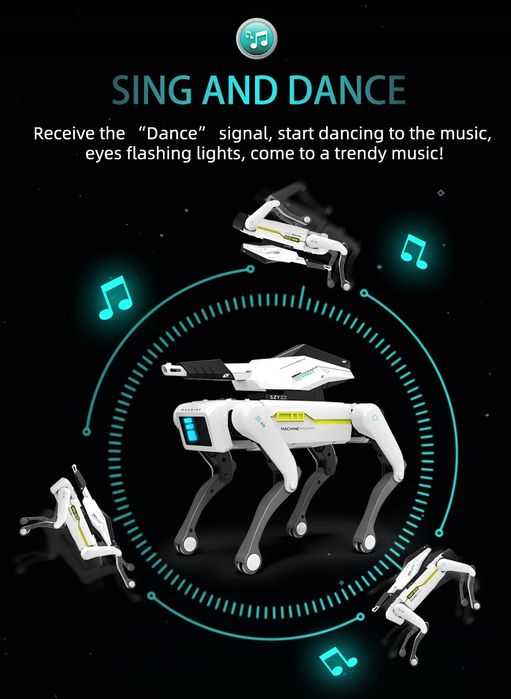Caine Ai Smart Dog robot motorizat electric, cu voce sau telecomanda