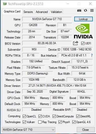 Placa video MSI Nvidia GT 710 DDR3 ca Noua