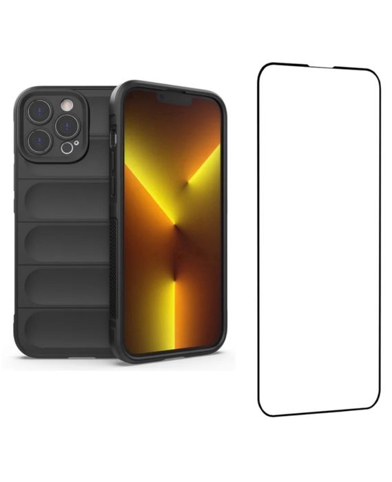 Husa Soft Anti Soc+Folie Sticla 11D 6D Privacy Iphone 16 PRO MAX PLUS