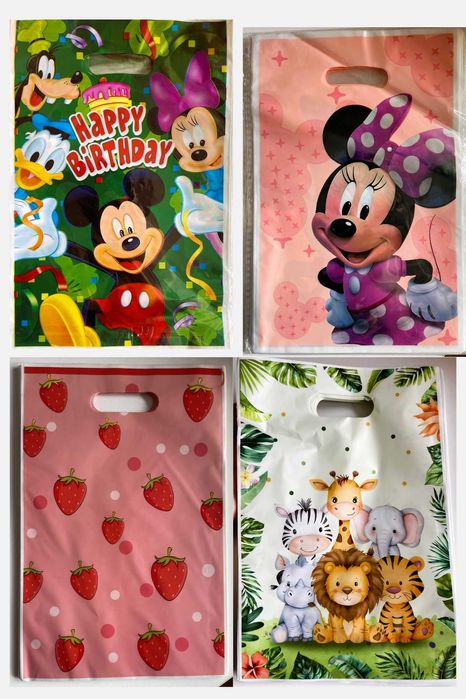 Малки торбички за сладки - найлонови : Стич Stich, Happy birthday