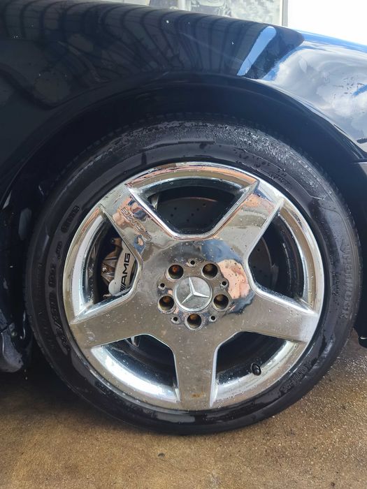 Мерцедес оригинални амг джанти 18" цола 5х112 Моноблок Хром w220 w215 w140 Mercedes AMG w220 w215
