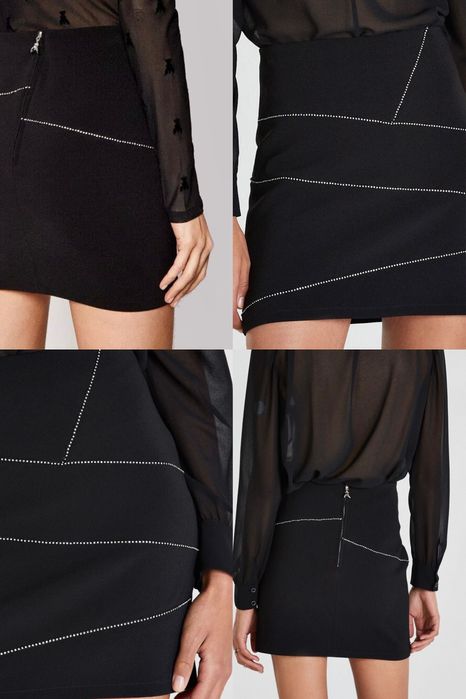 Patrizia Pepe пола XS-S/Черна пола с пайети М размер/H&M топ с пайети S размер - нови