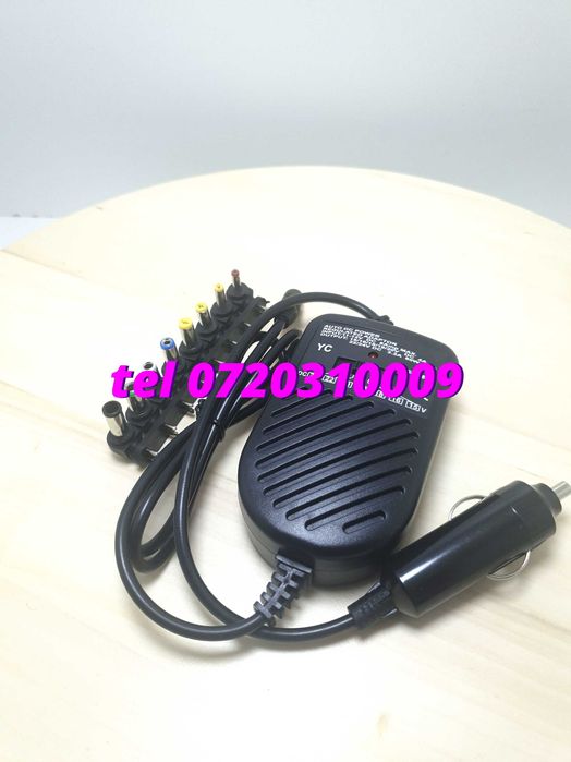 Incarcator Cone Auto Universal Pentru Laptop,80W, Alimentare 12V,cu 8