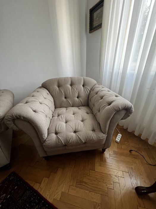 Set canapea si fotoliu vintage baroc
