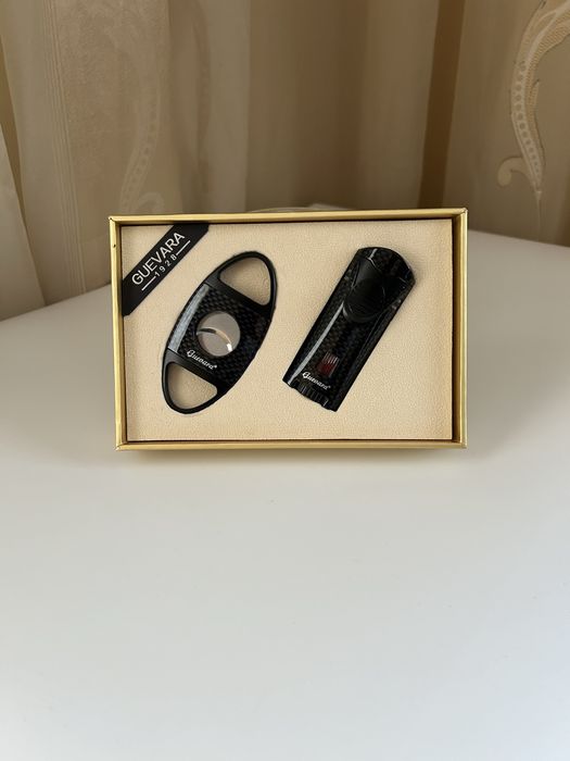 Guevara подаръчен комплект за пури – запалка и резачка