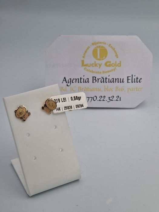 Cercei Aur14k 0,58gr cod 25838