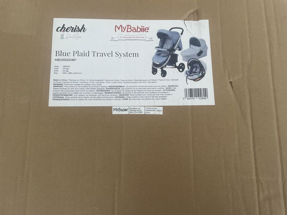 Sistem de călătorie My Babiie MB200i 3-în-1 - Cărucior pentru bebeluși