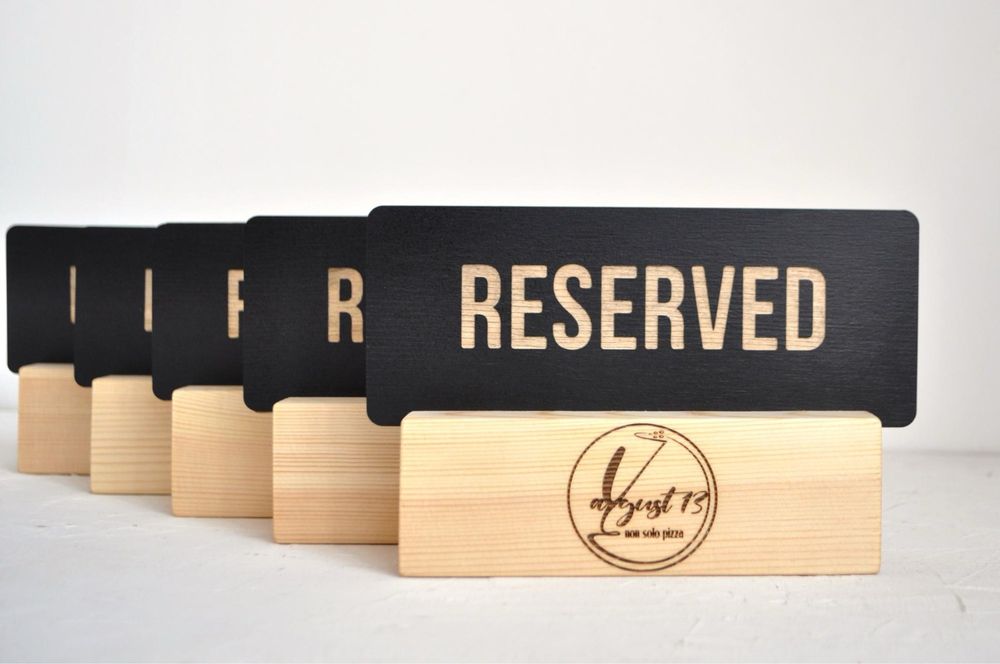 Резерв | Reserved настольная табличка, бронь табличка