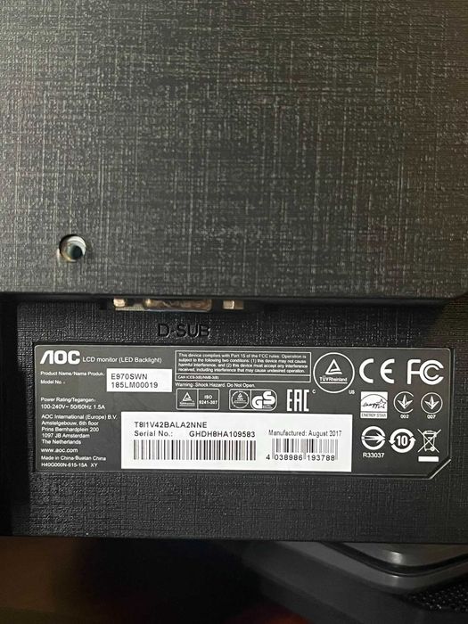 Monitor AOC 18.5" E970SWN