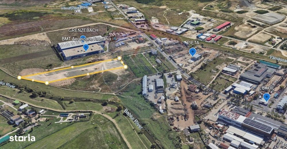Teren Intravilan 1.2Ha de Vânzare, PUZ Aprobat - ZONA INDUSTRIALA IAȘI