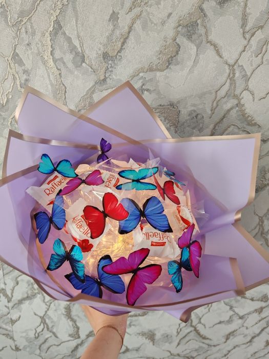 Букет из бабочек, съедобные букеты