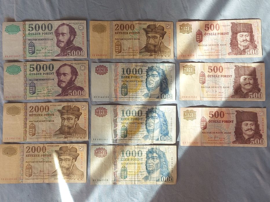 Lot bancnote forinți maghiari de colecție