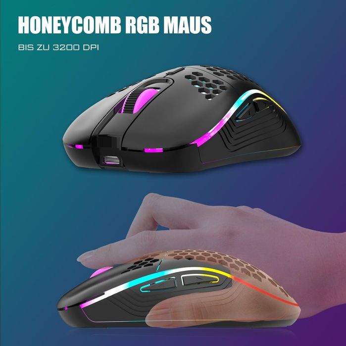 Kit Wireless Tastatura mouse Gaming RGB - nou la cutie !