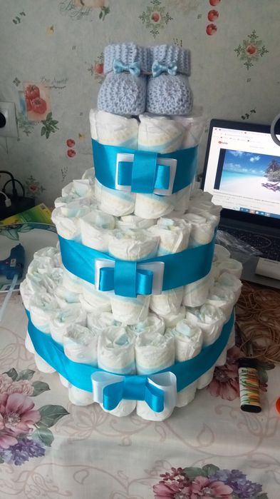 Торт из подгузников